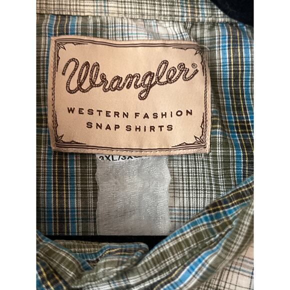 Wrangler Men's Big Tall Pearl Snap Western Button down 3X - Picture 2 of 4